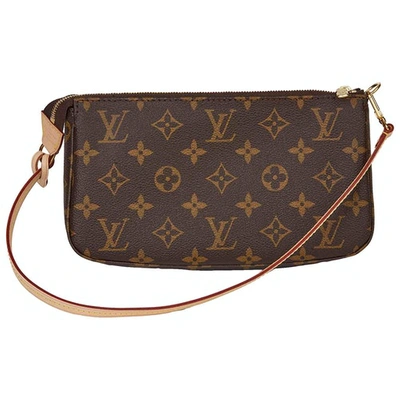 Pre-owned Louis Vuitton Pochette Accessoire Brown Cloth Clutch Bag