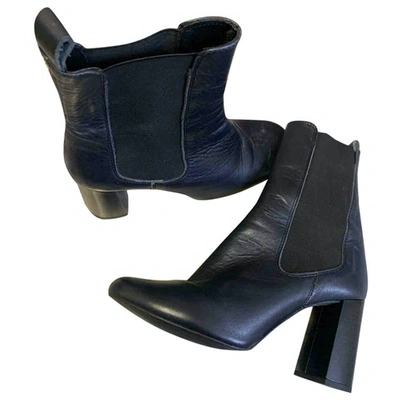 Pre-owned Kurt Geiger Leather Boots In Navy