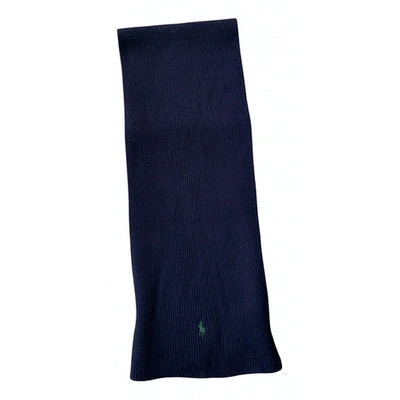 Pre-owned Polo Ralph Lauren Blue Wool Scarf