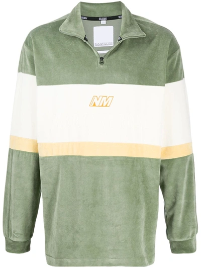 Napa By Martine Rose Napa By Martin Rose Chenille Half Zip Sweatshirt In Green