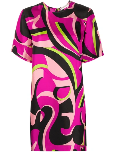 Emilio Pucci Abstract Print Shift Dress In Pink