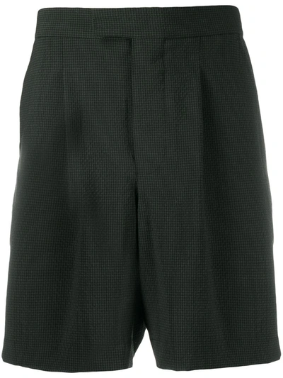 Nanushka Kenny Checkered Shorts In Green
