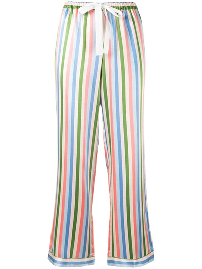 Morgan Lane Chantal Striped Trousers In Multicolour
