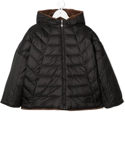 Bonpoint Kids' Zipped Padded Coat In Black