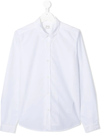Bonpoint Kids' Plain Button Shirt In White
