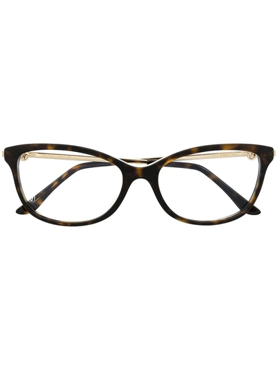 Cartier 02570 Square-frame Glasses In Brown