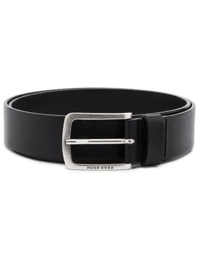 Hugo Boss Pin-buckle Leather Belt In Black