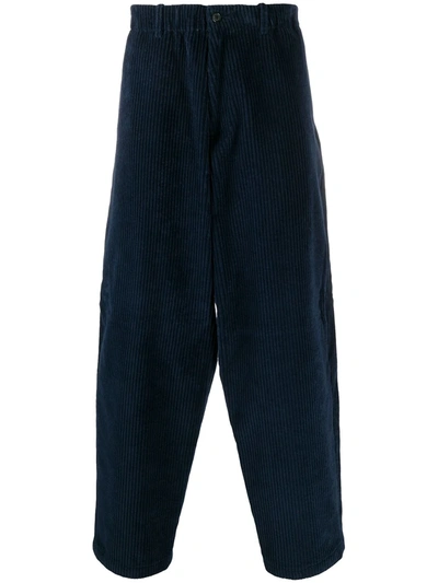 Paul Smith Corduroy Wide-leg Trousers In Blue