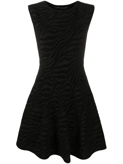 Antonino Valenti Zebra-pattern Mini Dress In Black