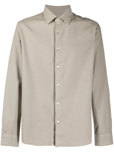 Altea Button Front Long Sleeve Shirt In Neutrals