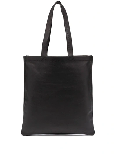 Isaac Reina Calf Leather Tote Bag In Black