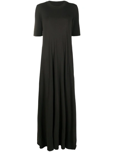 Raquel Allegra Short-sleeved Pleated Maxi Dress In Green | ModeSens