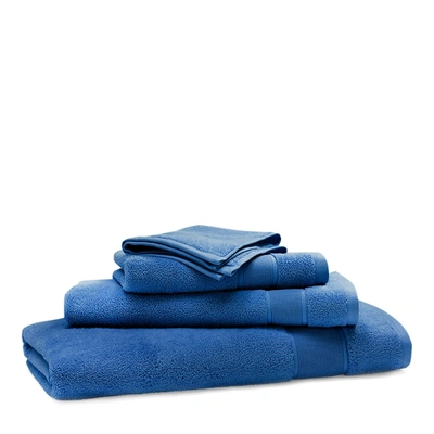 Ralph Lauren Sanders Bath Towels & Mat In Maritime Blue