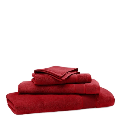Ralph Lauren Sanders Bath Towels & Mat In Cherry Red