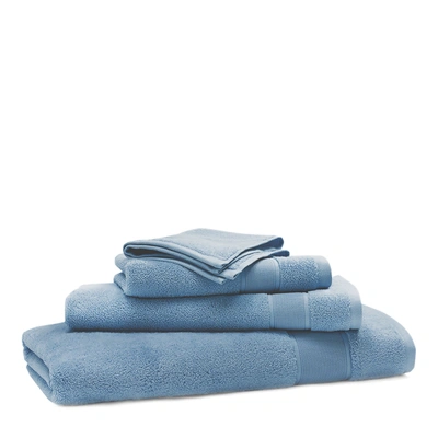 Ralph Lauren Sanders Bath Towels & Mat In Blue Slate