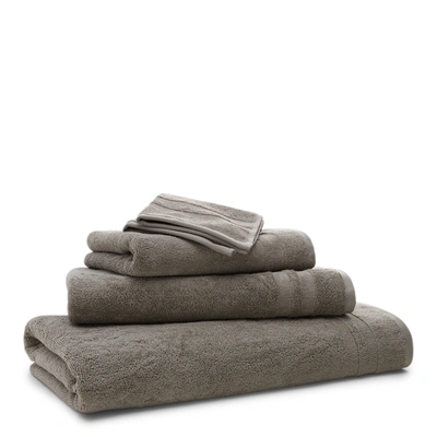 Ralph Lauren Payton Bath Towels & Mat In Pale Flannel