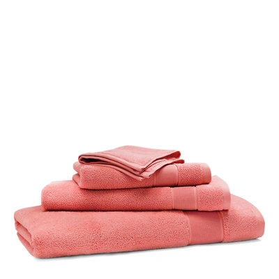Ralph Lauren Sanders Bath Towels & Mat In Rose Red