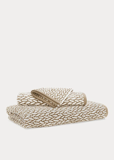 Polo Ralph Lauren Sanders Basketweave Bath Towels In Pewter Grey