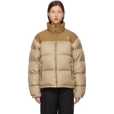The North Face Beige Down Eco Nuptse Jacket In Tc6 Hwthrn | ModeSens