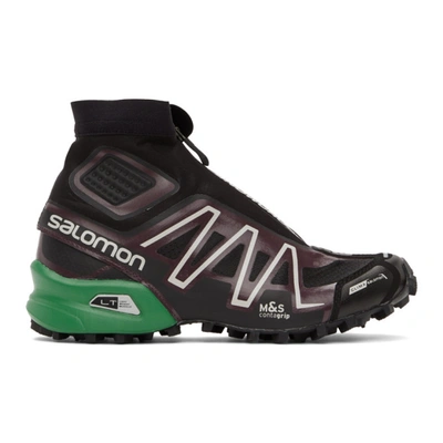 Salomon Black & Purple Snowcross Advanced Sneakers In Maverick