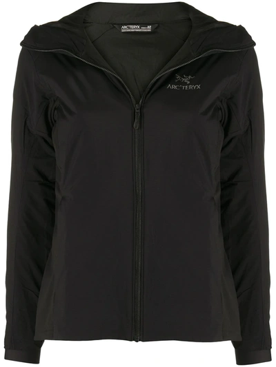 Arc'teryx Atom Lt Hooded Shell Jacket In Black