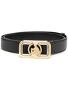 Lanvin Logo-emblem Buckle Belt In Black