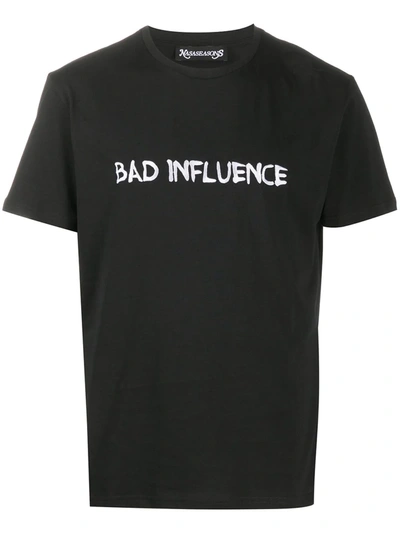 Nasaseasons Bad Influence T-shirt In Black