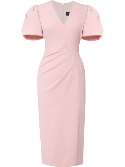 Ginger & Smart Vortex Midi Dress In Pink