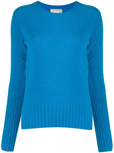 Drumohr Lambswool Long-sleeved Jumper In Blue