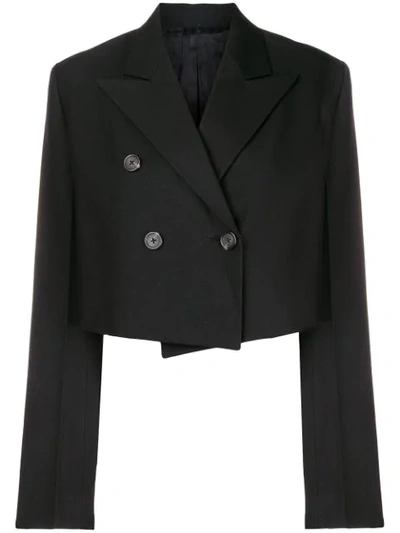 Helmut Lang Classic Cropped Blazer In Black
