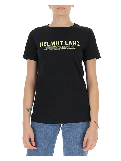 Helmut Lang Logo Print T In Black