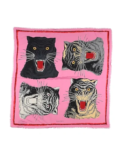 Gucci Square Scarf In Pink