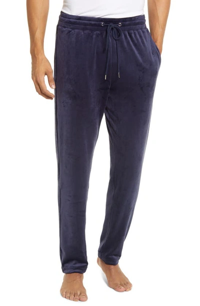 Polo Ralph Lauren Velour Pajama Pants In Cruise Navy