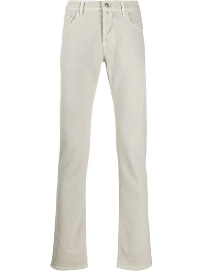 Jacob Cohen Mid-rise Straight-leg Trousers In Grey