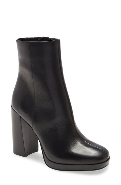 Steve Madden Women's Main Platform Booties In Black Leather