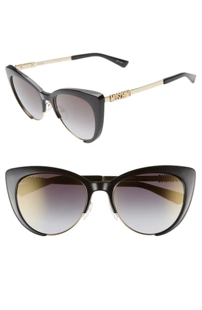 Moschino 55mm Cat Eye Sunglasses In Black