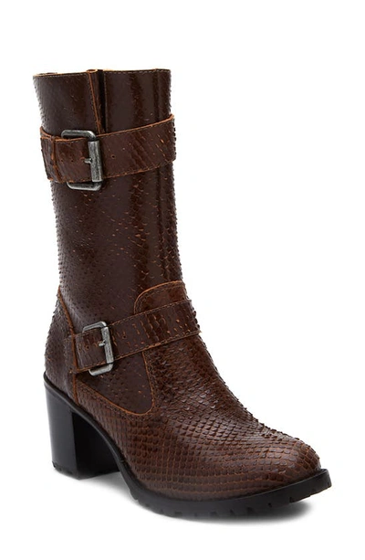 Matisse Lone Buckle Boot In Brown Leather
