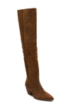 Matisse Sky High Over The Knee Boot In Fawn Suede