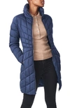 Bernardo Bernado Packable Ecoplume(tm) Hooded Walker Coat In Soft Blue