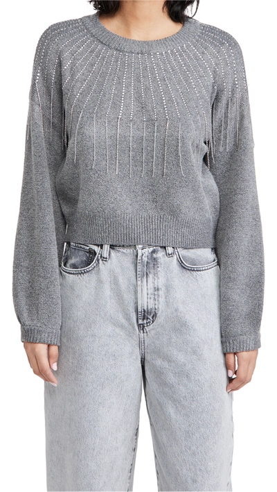 Bb Dakota If You Fancy Sweater In Gray Made From Recycled Fabric-grey