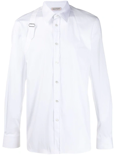 Alexander Mcqueen Harness Long Sleeves Shirt In White