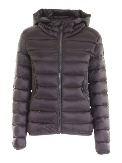 Colmar Originals Hooded Down Jacket In Anthracite Color In Black