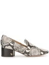 Veronica Beard Baylie Snake Print Loafers In Natural