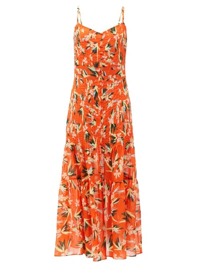 Solid & Striped The Tilda Floral-print Pleated Cotton Dress In Vida Floral