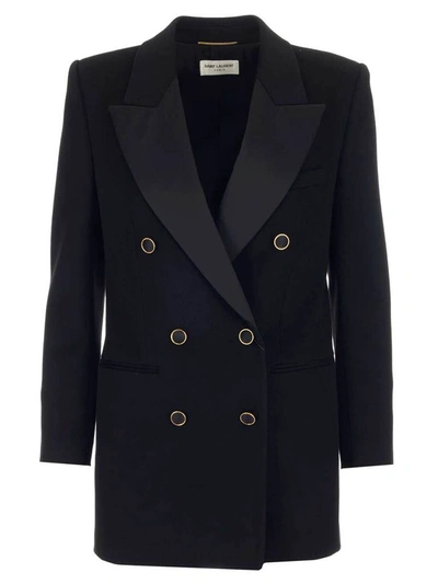 Saint Laurent Tuxedo Jacket In Black