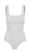 Yummie Ruby Scoop Neck Bodysuit In Heather Grey