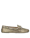 Tod's Loafers In Gold