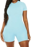Naked Wardrobe X Mama Malika Short Sleeve Romper In Blue
