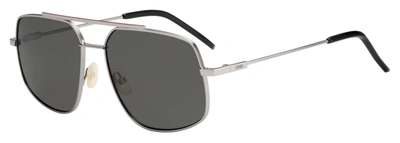 Fendi Men 0007/s Navigator Sunglasses In Grey