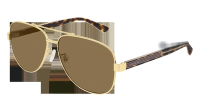 Gucci Gg0528s M Aviator Sunglasses In Brown